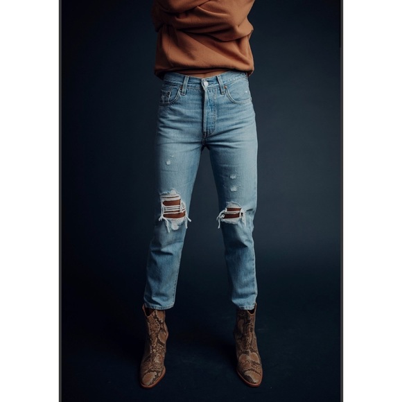 levis 501 crop montgomery baked